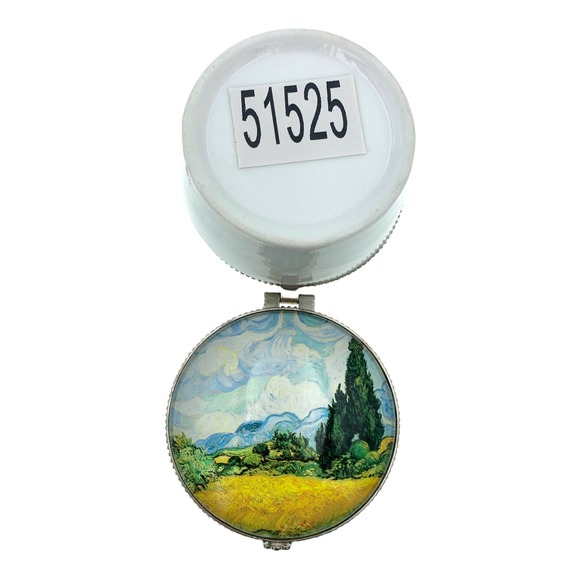 Trinket Box - Wheat Field with Cypresses - Vincent Van Gogh - Ceramic & Glass - Picture 5 of 6